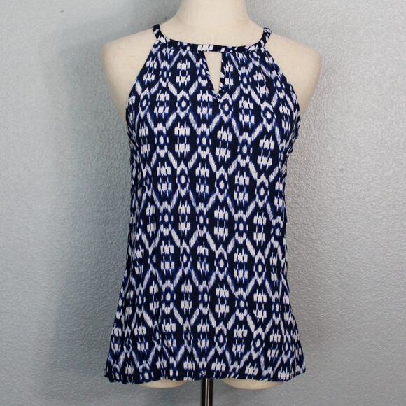 Old Navy Patterned High Neck Lightweight Sleeveless Top Size M - Picture 1 of 10